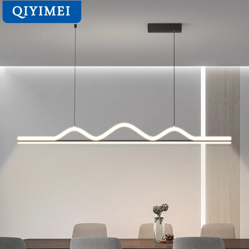lustre led suspendu décoratif pour éclairage intérieur moderne - vue 6 sur 10