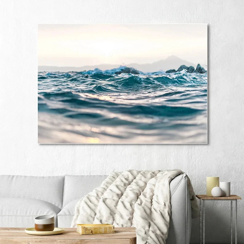 affiche photographie vagues océan paysage marin décoration murale