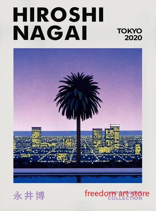 affiches d'art vintage japonaises années 80 par hiroshi nagai