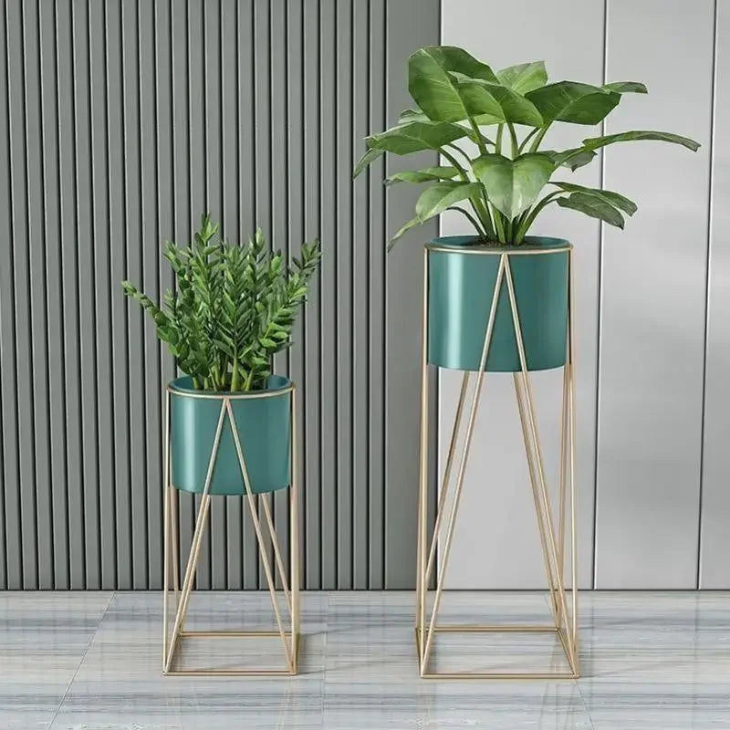 Support en fer forgé pour plantes et fleurs d'intérieur élégant