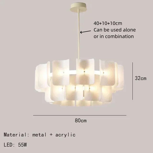 lustre moderne en acrylique style nordique lampe à LED suspendue - vue 11 sur 11