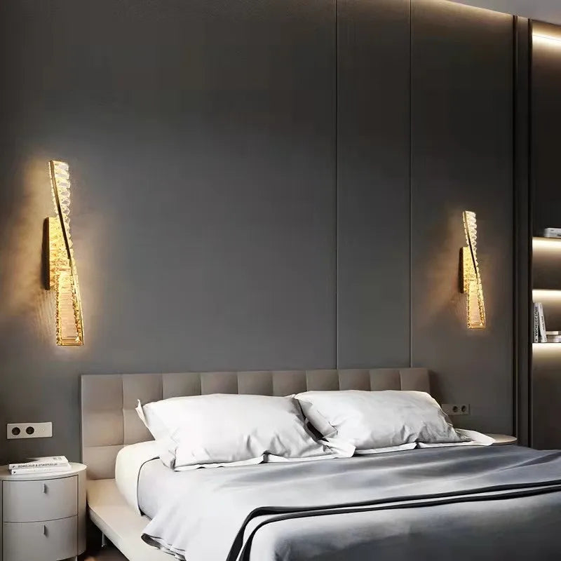 Applique murale design en cristal torsadé - vue 5 sur 13