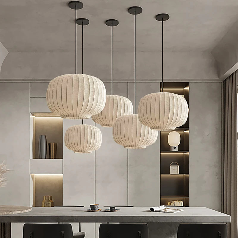suspension en tissu de soie nordique pour décoration intérieure