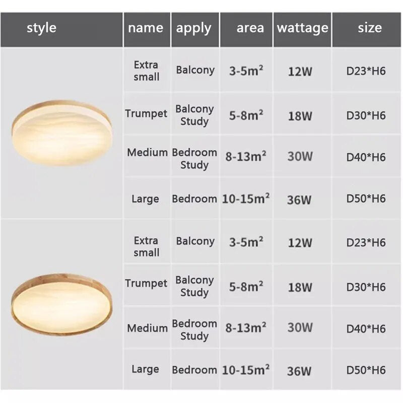 Lampe plafonnier bois nordique moderne - vue 5 sur 13