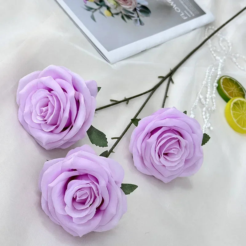 branches de roses artificielles en soie pour décoration élégante - vue 13 sur 40