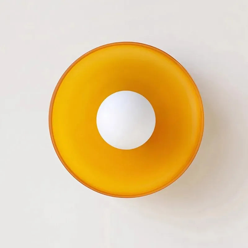 Plafonnier LED Vintage en verre à tête unique - vue 11 sur 10