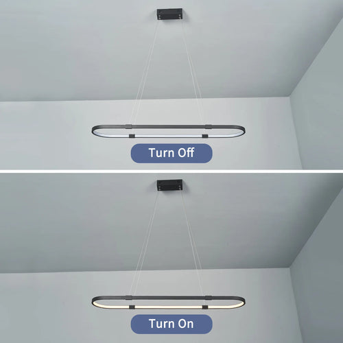 suspension moderne à led pour décoration intérieure linéaire et élégante