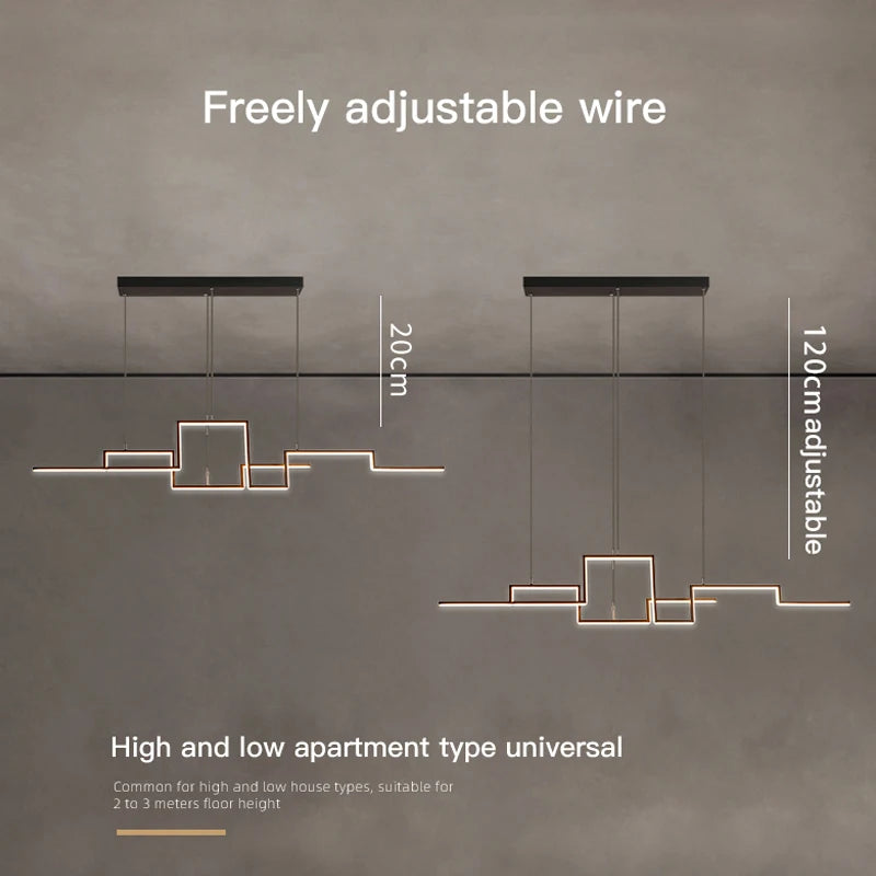 suspension led moderne design artistique pour intérieur - vue 6 sur 9