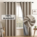 Rideau occultant faux lin extra long sur mesure