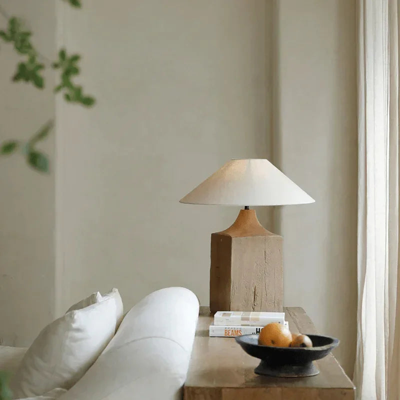lampe de chevet design japonais wabi-sabi luxe zen et rétro - vue 5 sur 7