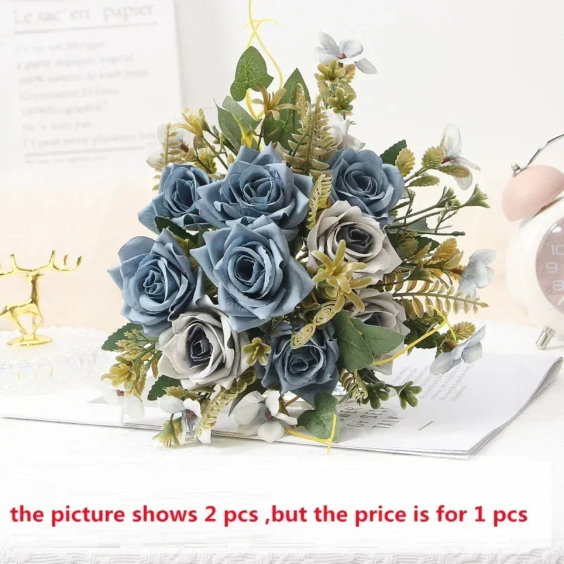 bouquet de roses artificielles pour décoration et cadeau de fête
