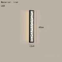 applique murale led style chinois en acrylique et métal