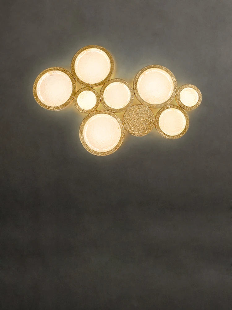 applique murale led postmoderne en cuivre miroir magique arandela externe