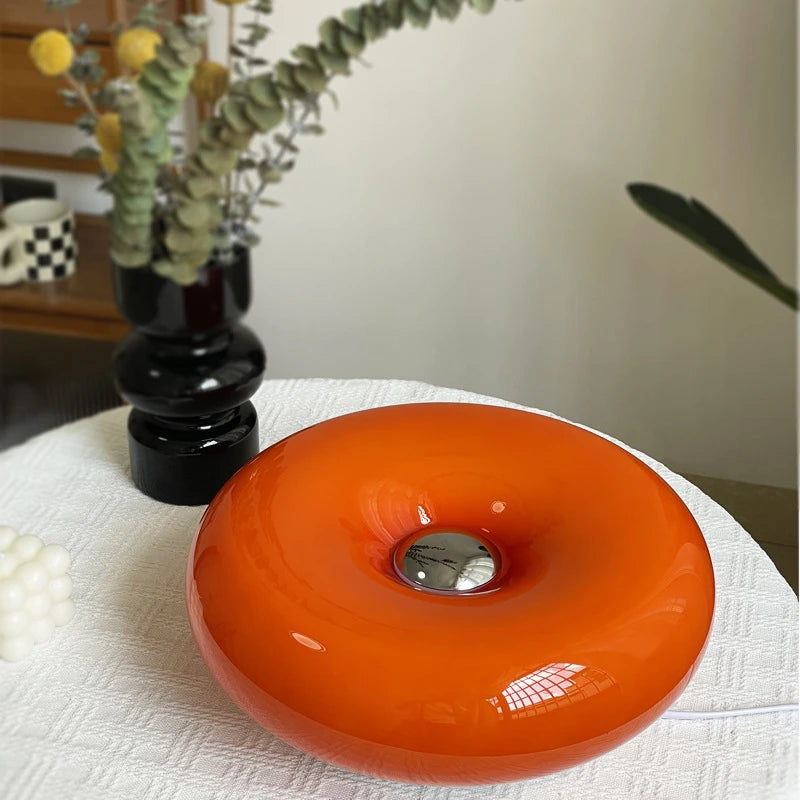 applique murale en verre avec motif beignet nordique