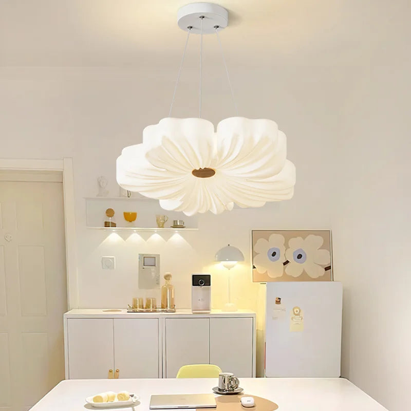 plafonnier moderne à leds en forme de fleur pour décoration intérieure
