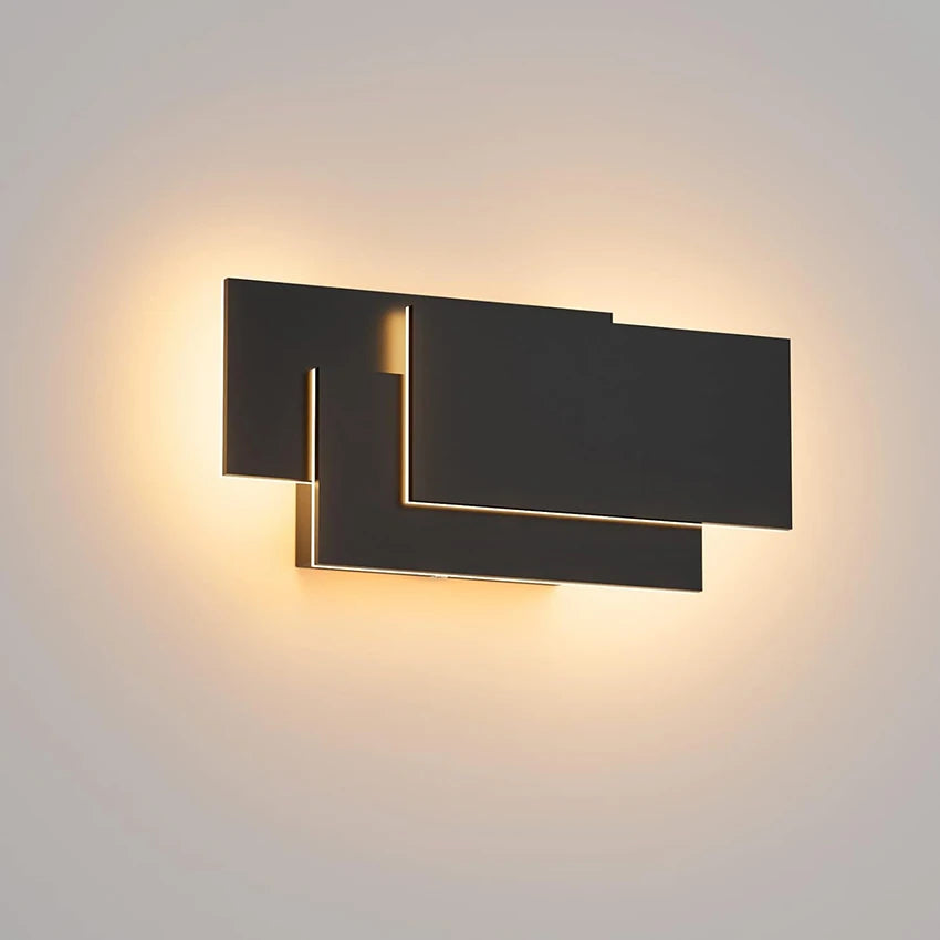Applique murale LED rectangles superposés