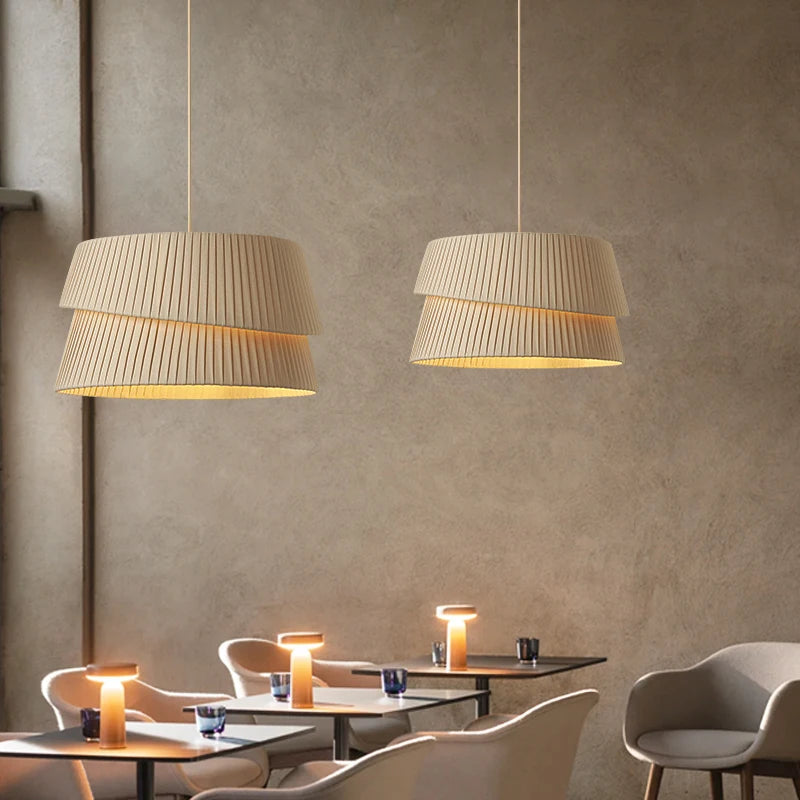 Lustre arrondi crème de style bohème - vue 4 sur 8
