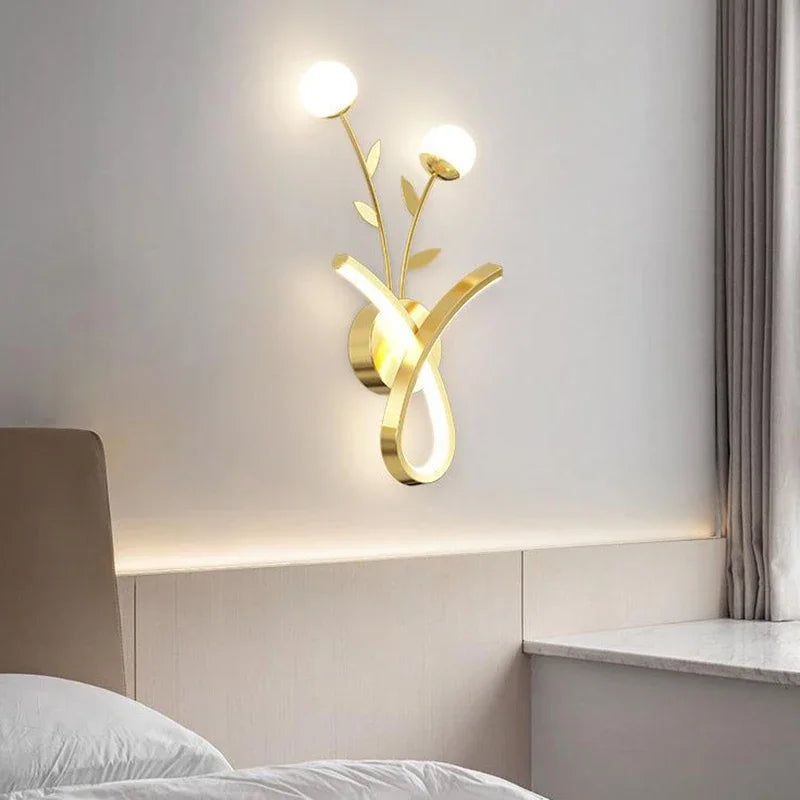 applique murale led acrylique fleur déco - vue 7 sur 23