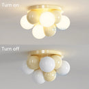 Lustre boule ronde nordique lumière bulle chambre plafonniers LED E27 salon salle à manger lustres pour chambre d'enfant