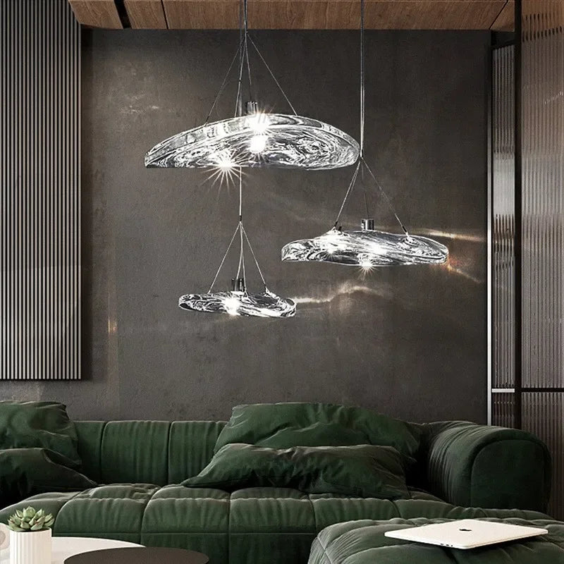 suspension en verre design italien pour intérieur moderne - vue 3 sur 6