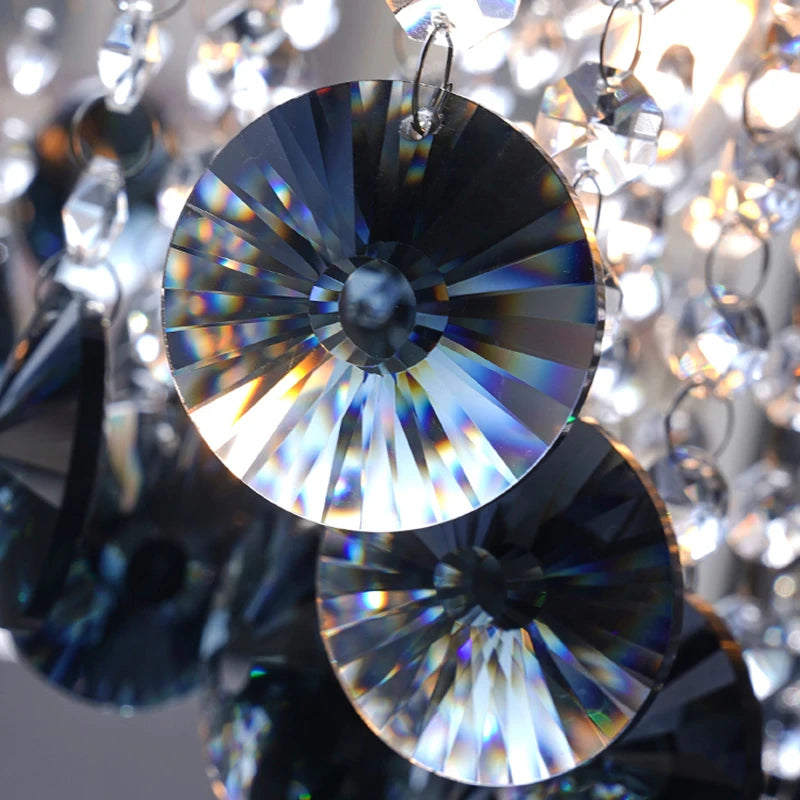 lustre de luxe en cristal suspendu pour duplex