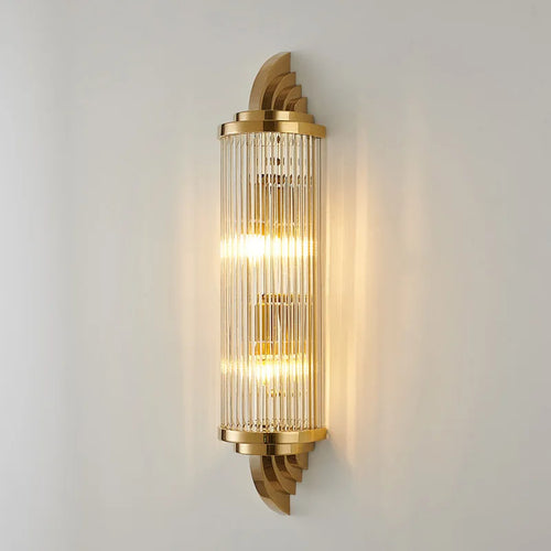 applique murale en acier inoxydable et cristal design moderne