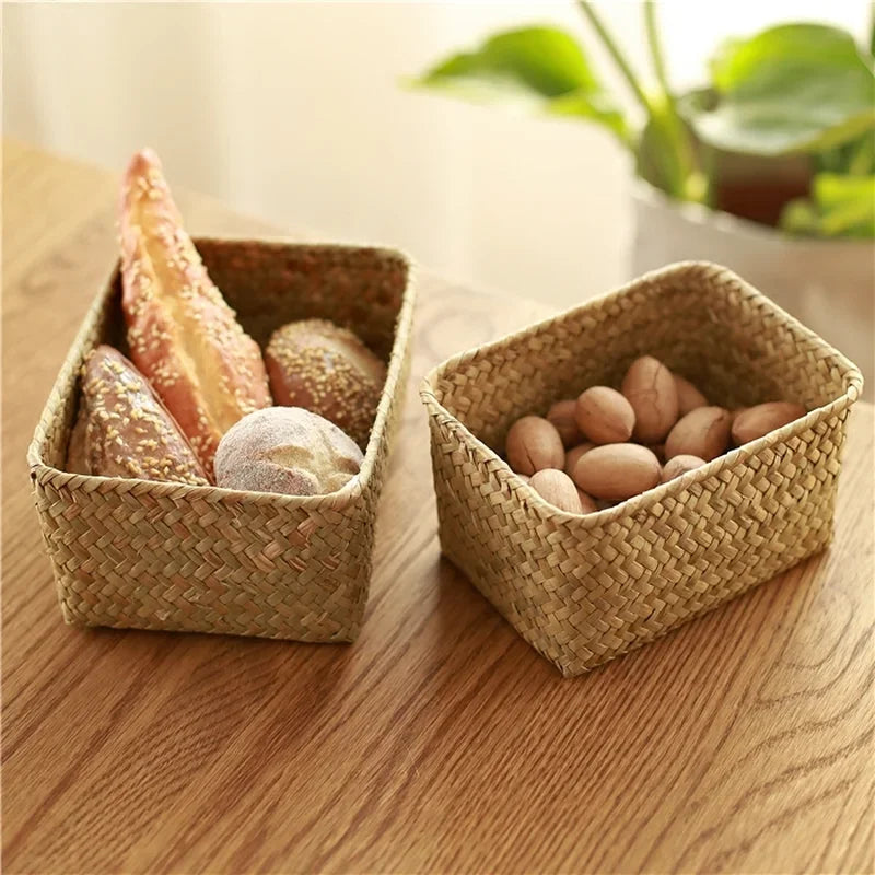 panier de rangement en osier tressé pour la cuisine - vue 5 sur 12