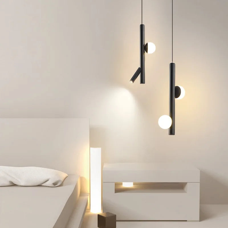 Suspension long ligne moderne minimalisme led luxe - vue 3 sur 8