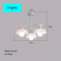 Lustre à fleurs nordique pour chambre d'enfant