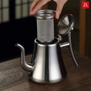 Théière acier inoxydable poli avec infuseur filtre cuisine