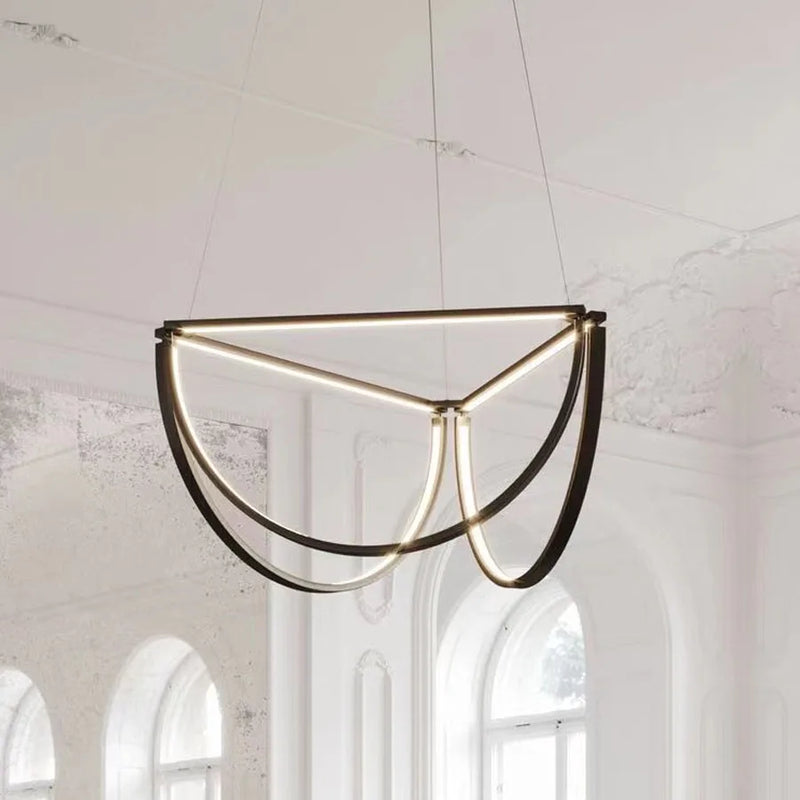 lustre led postmoderne à intensité variable pour intérieur