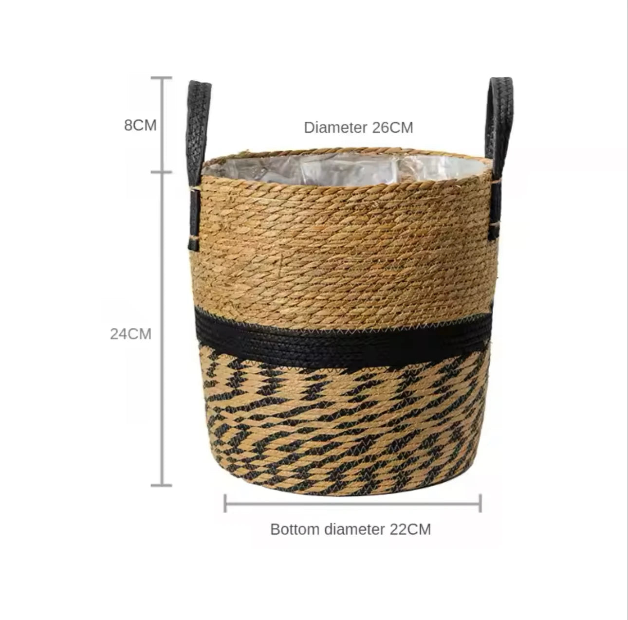 panier en osier naturel pour jardin et rangement décoratif - vue 15 sur 15