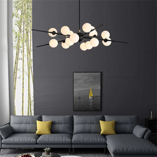 lustre design bauhaus sputnik en verre pour éclairage moderne