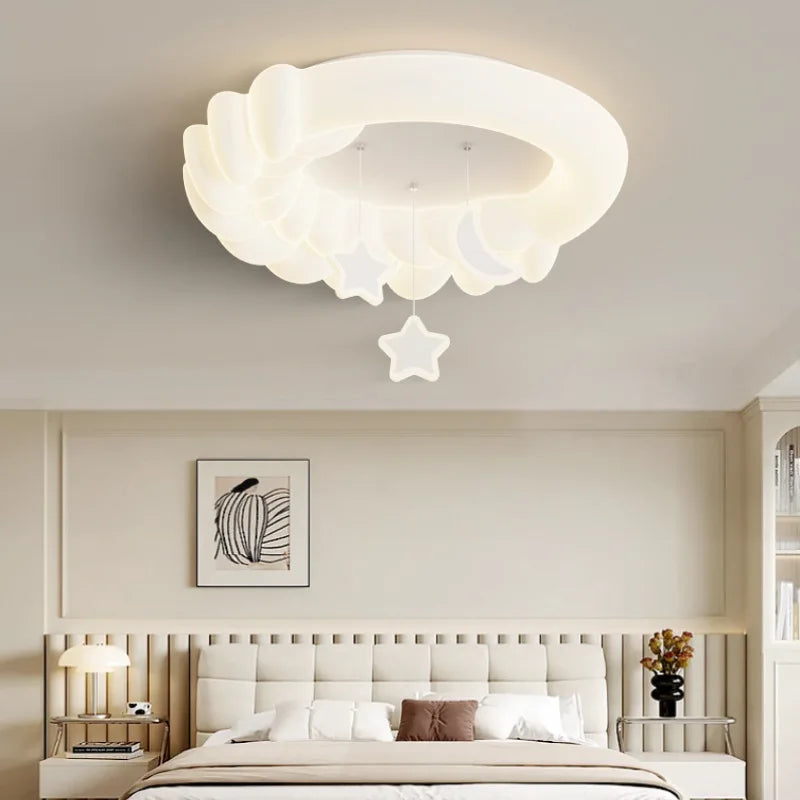 plafonnier romantique avec coeur lune étoile veilleuses nuage led - vue 3 sur 9