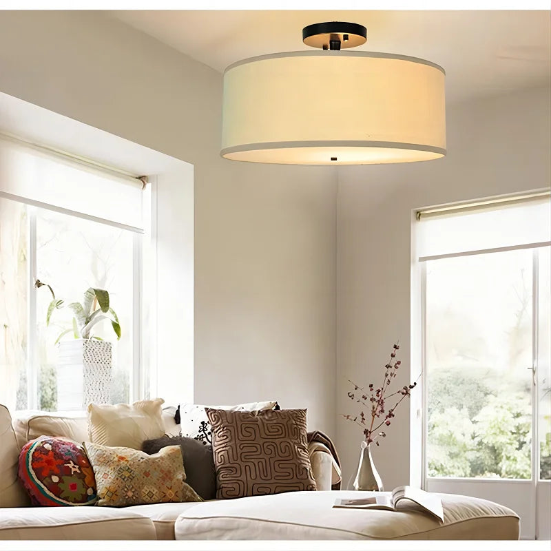lustre led fer forgé usa semi-suspendu - vue 4 sur 6