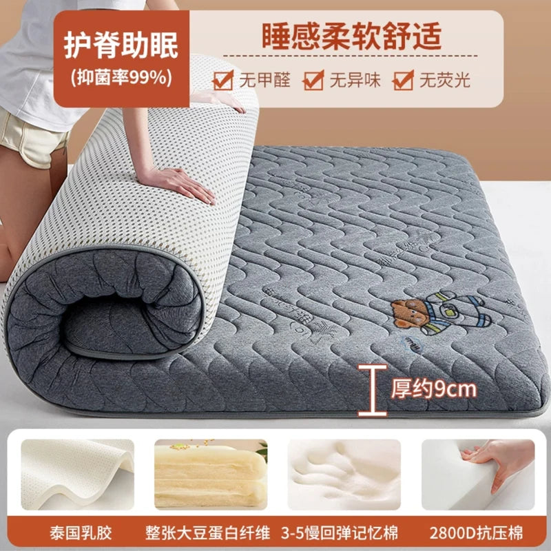 matelas en latex de soja mousse à mémoire pliable tatami épais et chaud