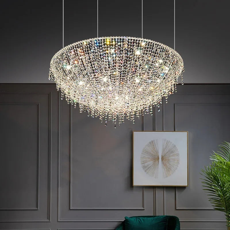 suspension luxe cristal bateau éclairage design moderne décoratif - vue 3 sur 18