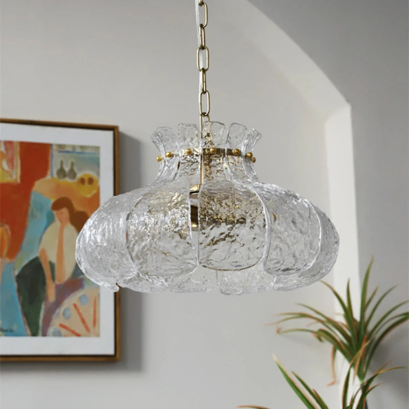 lustre rétro nordique tout cuivre verre design vintage luxe