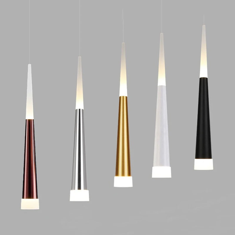 Nordique Long Tube chambre chevet Suspension lampe cuisine Suspension île salle à manger Table Suspension Suspension lumière