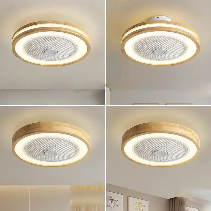 ventilateur de plafond moderne avec lumière télécommandé design élégant - vue 4 sur 10