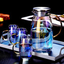 Bouteille carafe verre borosilicate motif fleurs style moderne