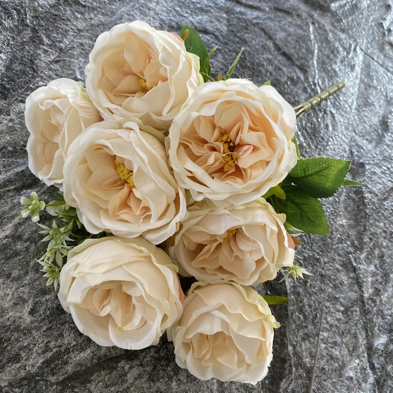 bouquet de roses en soie pour mariage et décoration intérieure - vue 8 sur 19