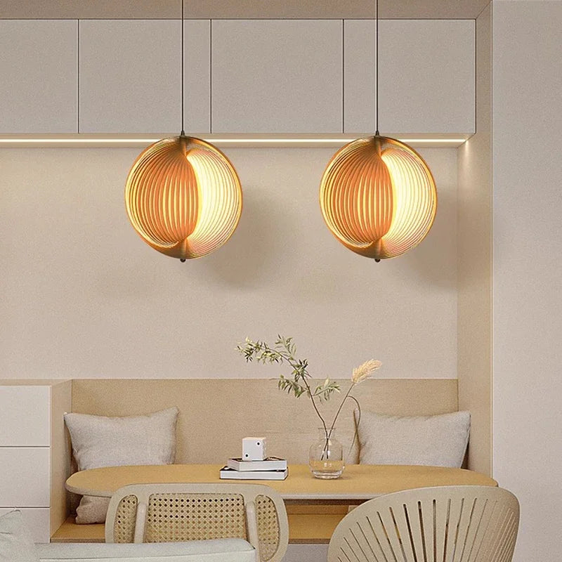 suspension en bois wabi sabi pour décoration intérieure moderne - vue 7 sur 22