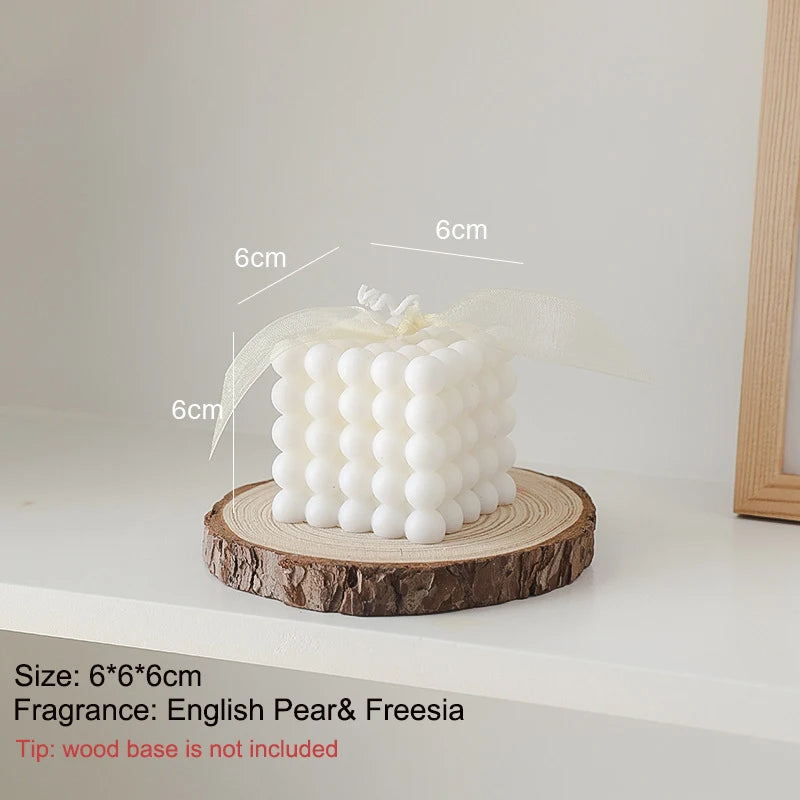 bougies parfumées cube rubik en cire de soja pour décoration et aromathérapie - vue 10 sur 13