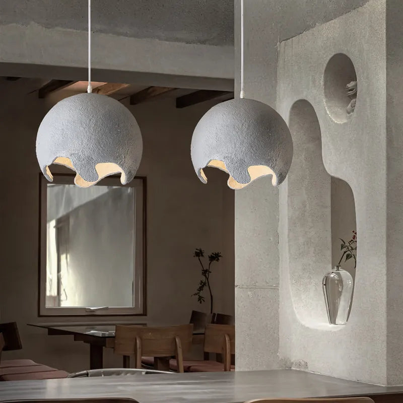 Restaurant salle à manger île LED lustre moderne café bar étude chambre lumière Wabi Sabi personnalité intérieur décor à la maison lampe suspendue - vue 4 sur 12