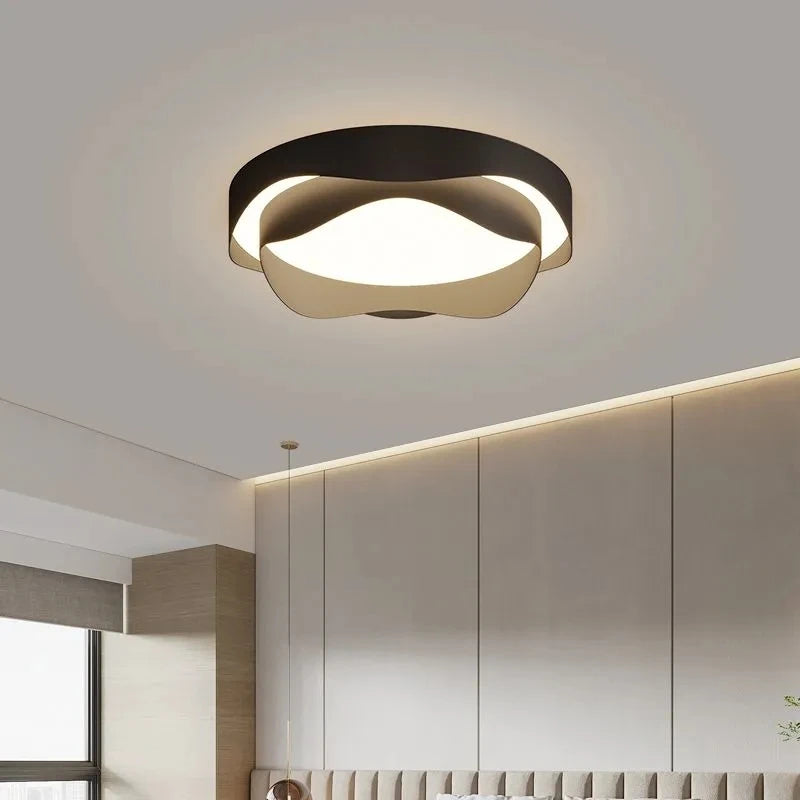 Lustre LED blanc plafonniers salon cuisine décor luminaire intérieur pour cuisine lampe à gâteau - vue 7 sur 9