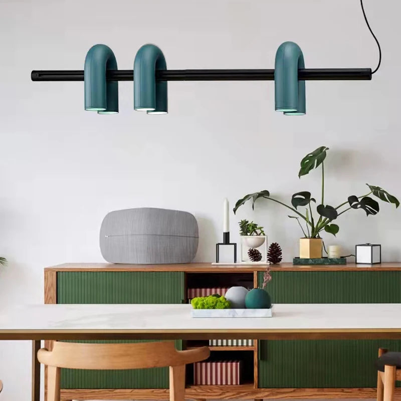 lustre art déco u tube en métal avec cordon réglable - vue 2 sur 24