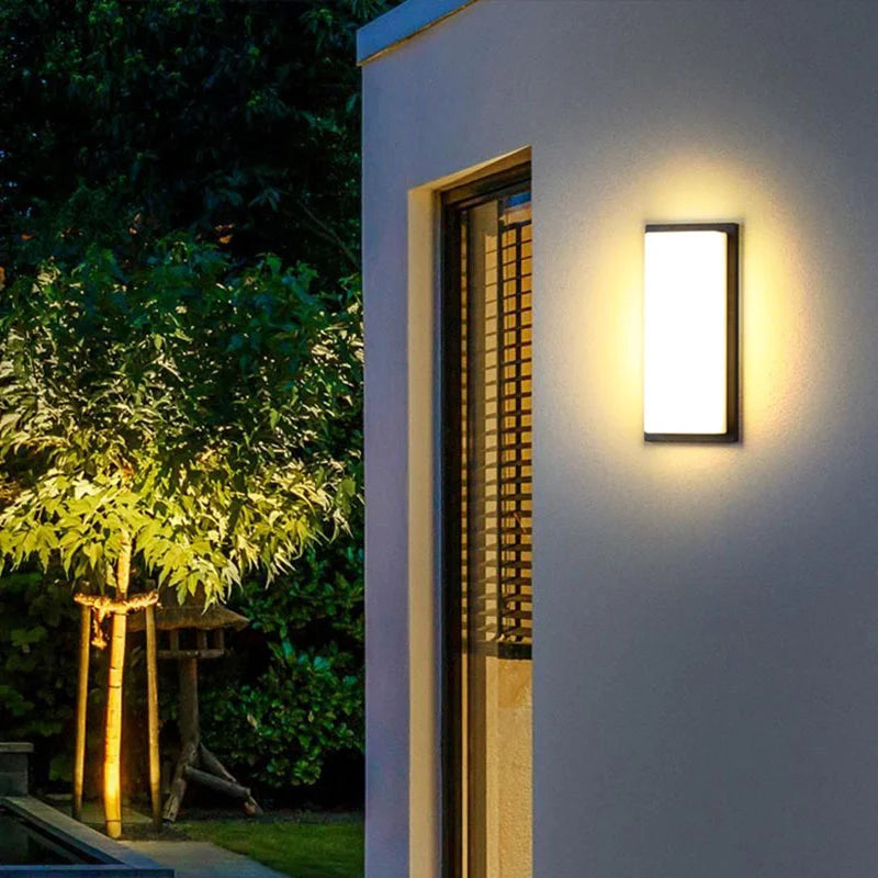 applique murale led extérieure en aluminium imperméable et décorative