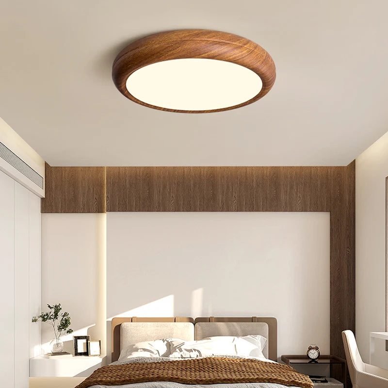 plafonnier moderne en bois imitation pour intérieur lumineux