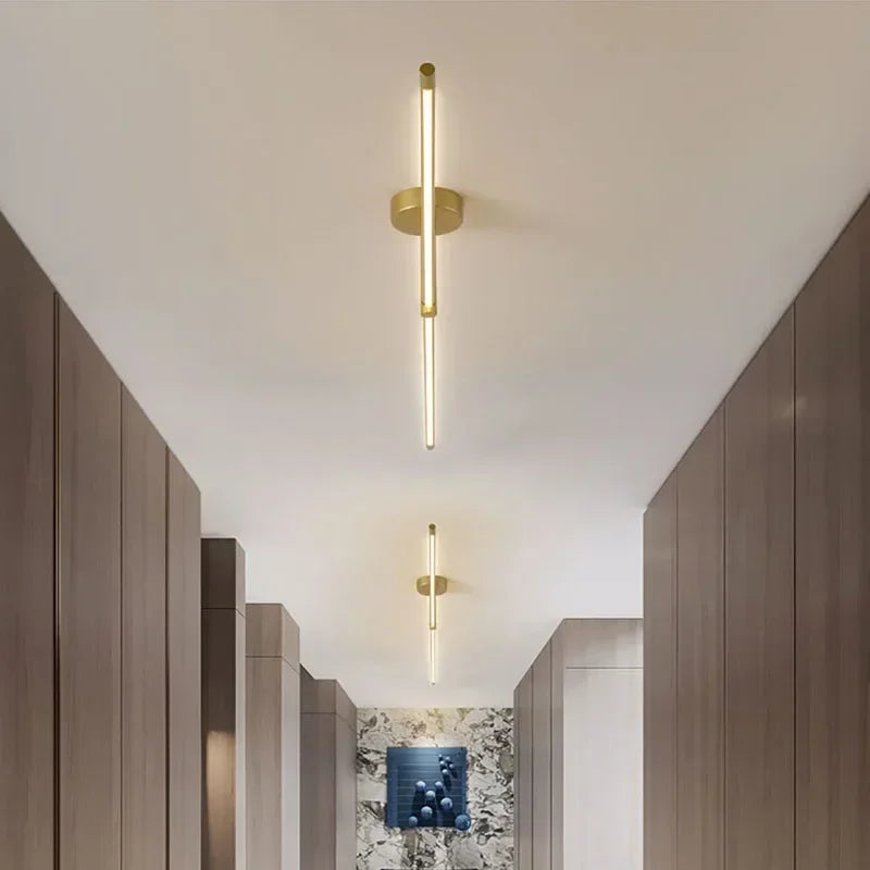 lustre moderne à leds pour allée et miroir décoratif